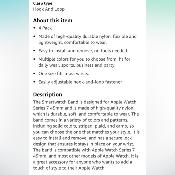 🔥3/$10🔥New 4pack Apple Watch bands - Picture 2 of 2